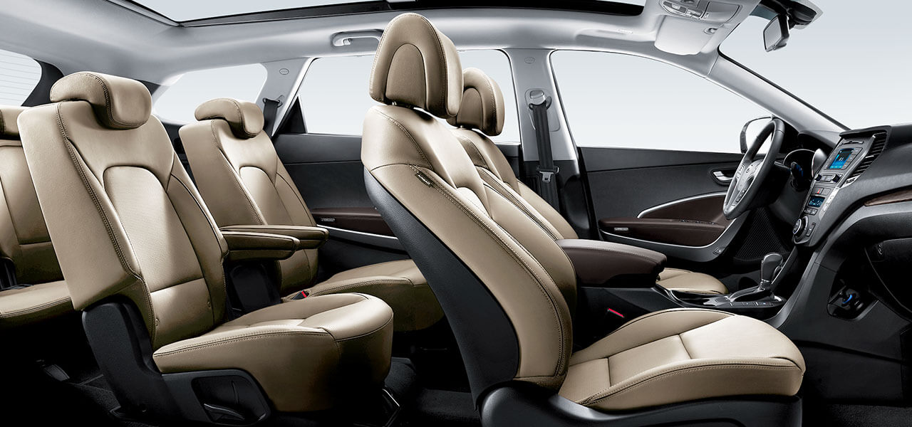 The rear part of the car interior